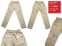 Boys Chain Light Beige Cotton Pant