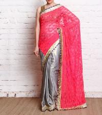 Schiffli Saree