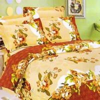 100% Cotton Superb Brown Floral Double Bed Sheet