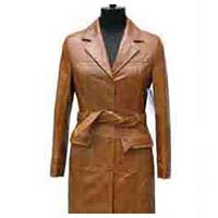 Long Leather Overcoat