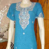Embroidered Turquoise Gown