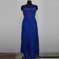 Long Blue Tube Dress