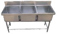 Stainless Steel Three Sink Unit