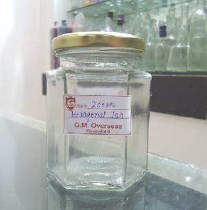 200ml Hexagon Glass Jar