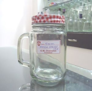 500ml Handle Mason Glass Jar