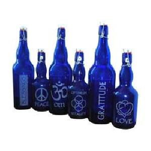 Blue Color Glass Bottles