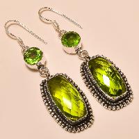 silver gemstone earrings