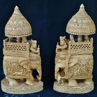 Wooden Elephant Statues