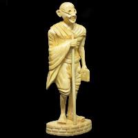 Wooden Gandhi Statue