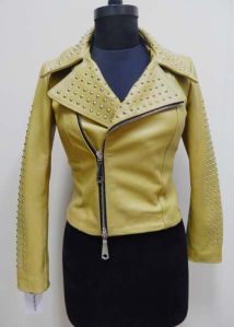 Ladies Leather Studded Jackets