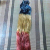 straight colored weft human hair