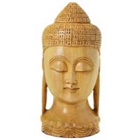 Wooden Buddha Head