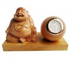 Wooden Laughing Buddha