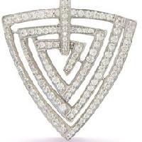 Women Triangular Diamond Pendant