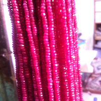 Red Ruby Round Beads Necklace
