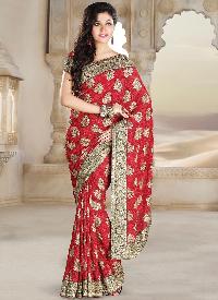 georgette embroidered sarees