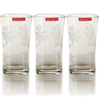 6 Pieces Glass Printed Water Tumbler