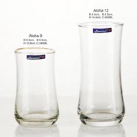 2 Pieces Glass Plain Water Tumbler