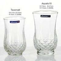 4 Pieces Glass Plain Water Tumbler