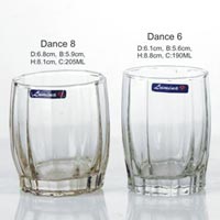 5 Pieces Glass Plain Water Tumbler