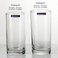 4 Pieces Glass Plain Water Tumbler