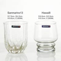 5 Pieces Glass Plain Water Tumbler