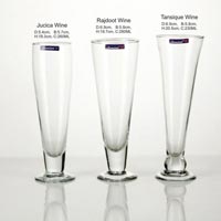 3 Pieces Glass Plain Wine Tumbler