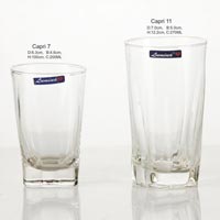 2 Pieces Glass Plain Water Tumbler