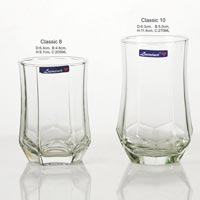 2 Pieces Glass Plain Water Tumbler
