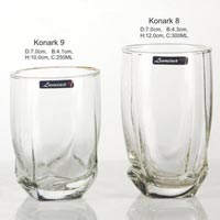 4 Pieces Glass Plain Water Tumbler