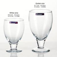 3 Pieces Glass Plain Wine Tumbler