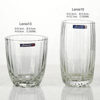 4 Pieces Glass Plain Water Tumbler