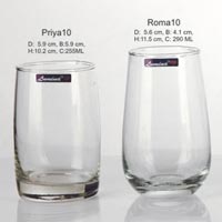 5 Pieces Glass Plain Water Tumbler