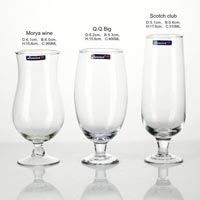 3 Pieces Glass Plain Wine Tumbler