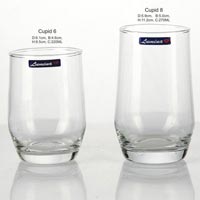 2 Pieces Glass Plain Water Tumbler