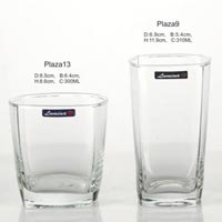 4 Pieces Glass Plain Water Tumbler