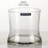 2 Pieces Glass Plain Water Tumbler