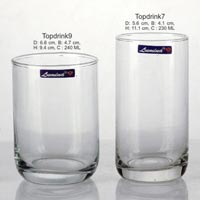 4 Pieces Glass Plain Water Tumbler