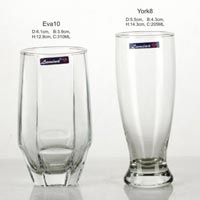 2 Pieces Glass Plain Water Tumbler