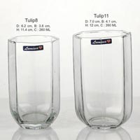 4 Pieces Glass Plain Water Tumbler