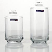 2 Pieces Glass Plain Water Tumbler
