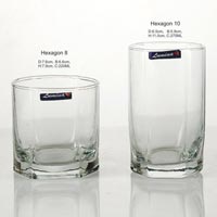2 Pieces Glass Plain Water Tumbler