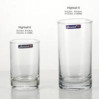 2 Pieces Glass Plain Water Tumbler