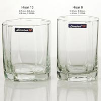 2 Pieces Glass Plain Water Tumbler