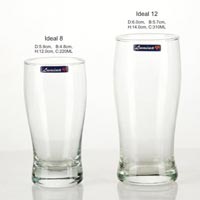 2 Pieces Glass Plain Water Tumbler