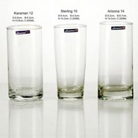 2 Pieces Glass Plain Water Tumbler