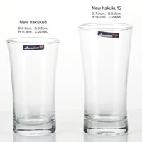 2 Pieces Glass Plain Water Tumbler