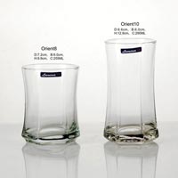 2 Pieces Glass Plain Water Tumbler