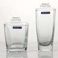 2 Pieces Glass Plain Water Tumbler