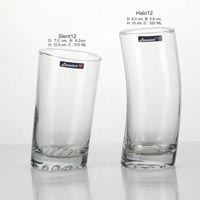 2 Pieces Glass Plain Water Tumbler
